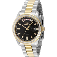 Invicta Women's Watch - Elite Diamond Quartz Black Dial Two Tone Bracelet | 48765