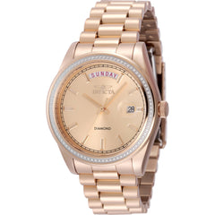Invicta Women's Watch - Elite Diamond Quartz Rose Gold Dial Steel Bracelet | 48766