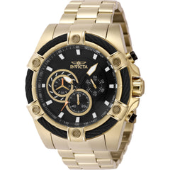Invicta Men's Watch - Bolt Chronograph Black Dial Yellow Gold Steel Bracelet | 48867