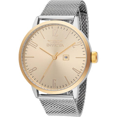 Invicta Men's Watch - Specialty Quartz Gold Tone Dial Silver Steel Bracelet | 48937
