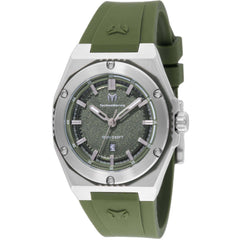 Technomarine Women's Watch - Coral Steel Case Olive Green Silicone Strap | TM-416054
