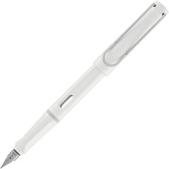 Lamy Fountain Pen - Safari White ABS Plastic Barrel Steel Nib, Medium | L19WEMBC