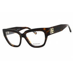 Balenciaga Women's Eyeglasses - Havana Acetate Cat Eye Full Rim Frame | BB0326O 002