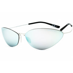 Balenciaga Unisex Sunglasses - Silver Titanium Oval Shape Full Rim Frame | BB0350S 004