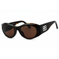 Balenciaga Women's Sunglasses - Dark Havana Acetate Cat Eye Full Rim | BB0396SK 002