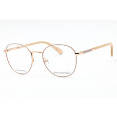Banana Republic Women's Eyeglasses - Beige Gold Metal Round Full Rim | ZINA 084A 00