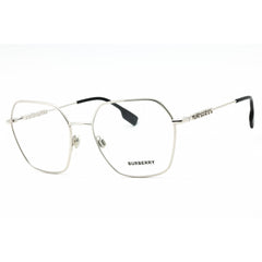 Burberry Women's Eyeglasses - Silver Metal Geometric Full Rim Frame | 0BE1381 1005