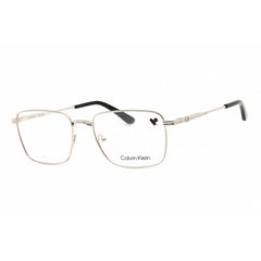Calvin Klein Men's Eyeglasses - Silver Metal Rectangular Full Rim Frame | CK23104 045