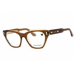 Calvin Klein Women's Eyeglasses - Brown Acetate Cat Eye Full Rim Frame | CK23518 200