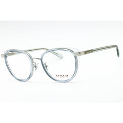 Coach Women's Eyeglasses - Transparent Blue Silver Metal Cat Eye Frame | 0HC5154 9433