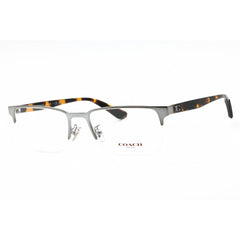 Coach Men's Eyeglasses - Gunmetal Metal Rectangular Half Rim Frame | 0HC5158 9004