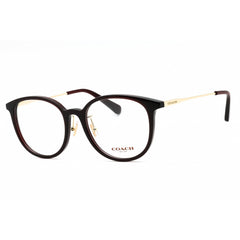 Coach Women's Eyeglasses - Transparent Dark Burgundy Plastic Round | 0HC6160D 5424