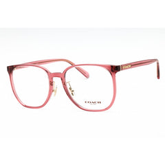 Coach Women's Eyeglasses - Transparent Berry Plastic Square Full Rim | 0HC6215D 5800