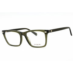 Coach Men's Eyeglasses - Transparent Olive Green Rectangular Frame | 0HC6238U 5818