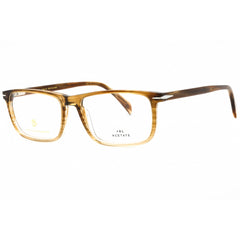David Beckham Men's Eyeglasses - Striped Brown Beige 57mm Frame | DB 1019 02ZR 00