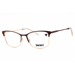 Dkny Women's Eyeglasses - Burgundy/Rose Gold Metal Cat Eye Full Rim Frame | DK1028 650