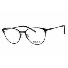 Dkny Women's Eyeglasses - Black Metal Oval Full Rim Frame Clear Demo Lens | DK1030 001