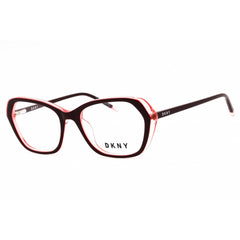 Dkny Women's Eyeglasses - Burgandy/Coral Acetate Cat Eye Full Rim Frame | DK5047 650