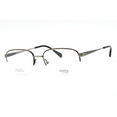 Elasta Men's Eyeglasses - Havana Grey Metal Rectangular Half Rim | E 7238 0AB8 00