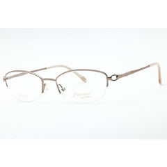 Emozioni Women's Eyeglasses - Peach Pink Metal Rectangular Half Rim | EM 4402 06F3 00