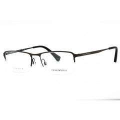 Emporio Armani Men's Eyeglasses - Brown Metal Rectangular Half Rim | 0EA1044TD 3128