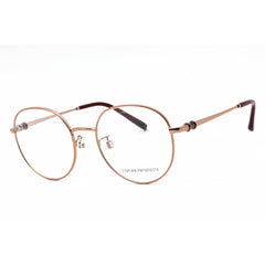 Emporio Armani Women's Eyeglasses - Rose Gold Metal Round Full Rim | 0EA1127D 3011
