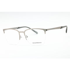 Emporio Armani Men's Eyeglasses - Matte Silver Metal Square Half Rim | 0EA1151 3045