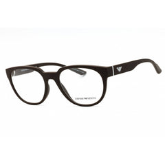 Emporio Armani Men's Eyeglasses - Matte Brown Plastic Round Full Rim | 0EA3224 5260