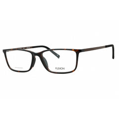 Flexon Men's Eyeglasses - Shiny Dark Tortoise Rectangular Frame | FLEXON EP8014 240