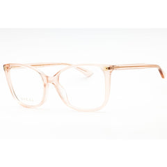 Gucci Women's Eyeglasses - Nude Acetate Cat Eye Shape Full Rim Frame | GG0026O 013