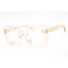 Gucci Women's Eyeglasses - Transparent Pink Orange Cat Eye Shape Frame | GG1554O 003