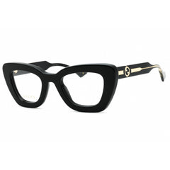 Gucci Women's Eyeglasses - Black Acetate Cat Eye Shape Full Rim Frame | GG1555O 001