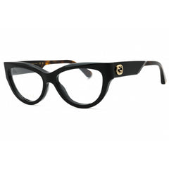 Gucci Women's Eyeglasses - Black/Havana Acetate Cat Eye Full Rim Frame | GG1665O 005