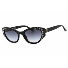 Guess By Marciano Women's Sunglasses - Shiny Black Cat Eye Shape Frame | GM00001 01B