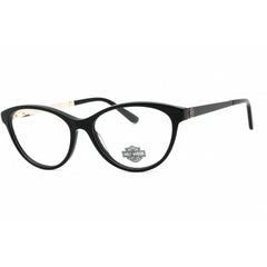 Harley Davidson Women's Eyeglasses - Shiny Black Acetate Cat Eye Frame | HD0570 001