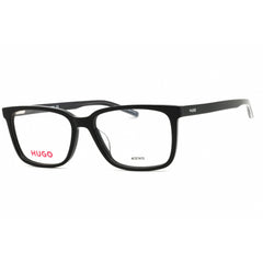 Hugo Men's Eyeglasses - Black Plastic Rectangular Full Rim Frame | HG 1010 0807 00