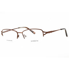 Liz Claiborne Women's Eyeglasses - Brown Metal Rectangular Half Rim | L 627 0FV8 00