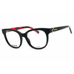 Moschino Love Women's Eyeglasses - Black Pattern Red Cat Eye Full Rim | MOL599 UYY