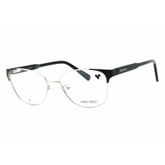 Nine West Women's Eyeglasses - Black/Silver Metal Cat Eye Full Rim Frame | NW8016 001