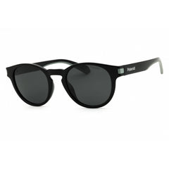 Polaroid Core Unisex Sunglasses - Black Grey Plastic Round Frame | PLD 2124/S 008A M9