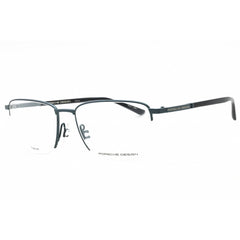 Porsche Men's Eyeglasses - Blue/Grey Metal Rectangular Shape Half Rim Frame | P8730 D