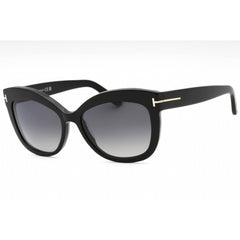 Tom Ford Women's Sunglasses - Shiny Black Acetate Cat Eye Full Rim Frame | FT0524 01D