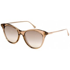 Tom Ford Women's Sunglasses - Shiny Light Brown Acetate Cat Eye Full Rim | FT0662 45G