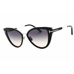 Tom Ford Women's Sunglasses - Shiny Black Acetate Cat Eye Full Rim Frame | FT0868 01B