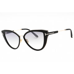 Tom Ford Women's Sunglasses - Shiny Black Acetate Cat Eye Full Rim Frame | FT0868 01C