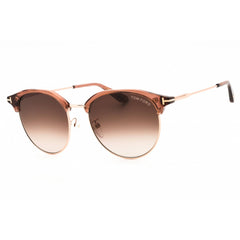 Tom Ford Unisex Sunglasses - Shiny Light Brown Acetate Pantos Full Rim | FT0889-K 45F