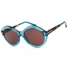 Tom Ford Women's Sunglasses - Shiny Blue Acetate Cat Eye Full Rim Frame | FT1088 90E