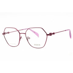 Tous Women's Eyeglasses - Shiny Crimson Red Metal Geometric Full Rim | VTO432 08E6