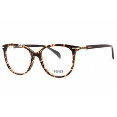Tous Women's Eyeglasses - Transparent Brown Havana Cat Eye Full Rim | VTOB12S 04AN