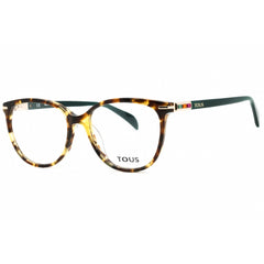Tous Women's Eyeglasses - Shiny Brown Havana Acetate Phantos Full Rim | VTOB12S 0710
